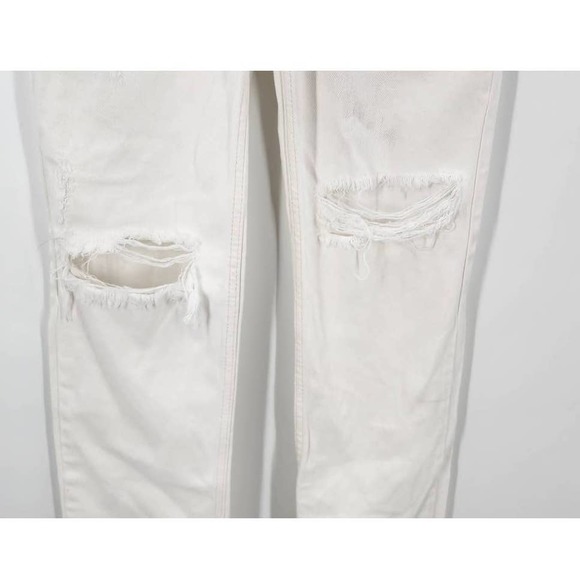 Free People The Lasso Jeans Button Fly White Denim Size 26 - Picture 7 of 12